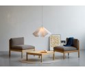 Wisząca lampa Sinuate MOEBE - biała / mosiężna, duża
