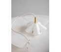 Wisząca lampa Sinuate MOEBE - biała / mosiężna, duża