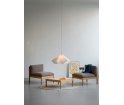 Wisząca lampa Sinuate MOEBE - biała / mosiężna, duża