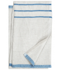 Lniany ręcznik kąpielowy USVA Lapuan Kankurit -  95 x 180 cm, lniano-niebieski