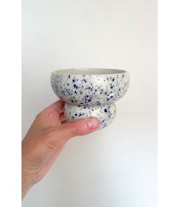 Czarka Kobaltowe Ciapki Formy Proste - ceramiczna