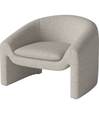 Fotel Mielo Bolia - tkanina Nantes Smooth weave piaskowa