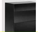 Komoda z 3 szufladami Reflect Muuto - czarna