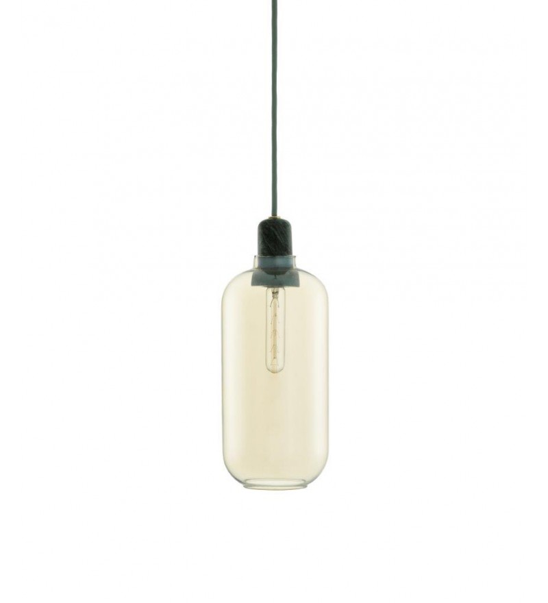 Lampa AMP Normann Copenhagen - złoto-zielona, wysokość 26 cm
