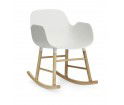 Fotel bujany na dębowych płozach FORM ROCKING ARMCHAIR Normann Copenhagen - różne kolory