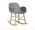 Fotel bujany na dębowych płozach FORM ROCKING ARMCHAIR Normann Copenhagen - różne kolory
