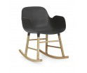 Fotel bujany na dębowych płozach FORM ROCKING ARMCHAIR Normann Copenhagen - różne kolory