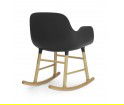 Fotel bujany na dębowych płozach FORM ROCKING ARMCHAIR Normann Copenhagen - różne kolory