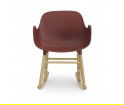 Fotel bujany na dębowych płozach FORM ROCKING ARMCHAIR Normann Copenhagen - różne kolory