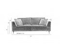 Sofa 3-osobowa Dragon Rib Zuiver - 3 kolory