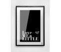 Plakat LOVE ME A LITTLE MM House Design - różne rozmiary