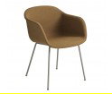 Krzesło tapicerowane Fiber Armchair Tube Base Muuto - różne kolory