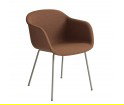 Krzesło tapicerowane Fiber Armchair Tube Base Muuto - różne kolory