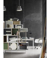 Krzesło tapicerowane obrotowe na k&oacute;łkach Fiber Armchair Swivel w. castors Base Muuto - r&oacute;żne kolory