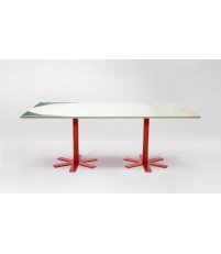 Stół PARROT Petite Friture - duży, wzór w odcieniach zieleni