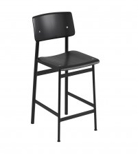 Hoker z oparciem Loft Bar Stool H: 65cm Muuto - różne kolory