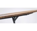 Stół CIRCLE HOUE - ø110cm, bambusowy, szara podstawa, na zewnątrz
