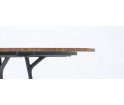 Stół CIRCLE HOUE - ø110cm, bambusowy, szara podstawa, na zewnątrz