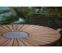 Stół CIRCLE HOUE - ø110cm, bambusowy, szara podstawa, na zewnątrz