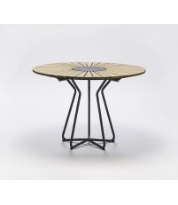 Stół CIRCLE HOUE - ø110cm, bambusowy, szara podstawa, na zewnątrz