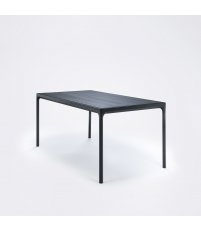 St&oacute;ł ogrodowy FOUR HOUE - 160x90cm, czarny, na zewnątrz