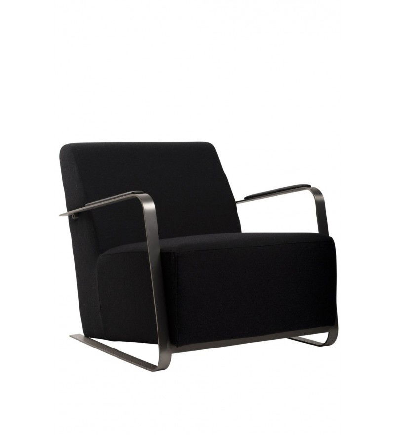 Fotel tapicerowany Adwin czarny filc Zuiver 