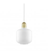 Lampa AMP Normann Copenhagen - biel i mosiądz, wysokość 17 cm