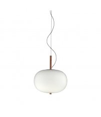 Lampa wisząca Ilargi GROK - pojedyncza, jasny jesion, średnica 24 cm