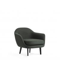 Fotel tapicerowany SUM ARMCHAIR Normann Copenhagen - na czarnych aluminiowych nogach, różne kolory siedziska