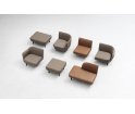 Sofa 2-osobowa modułowa tapicerowana SUM Normann Copenhagen - na czarnych aluminiowych nogach, różne kolory siedziska