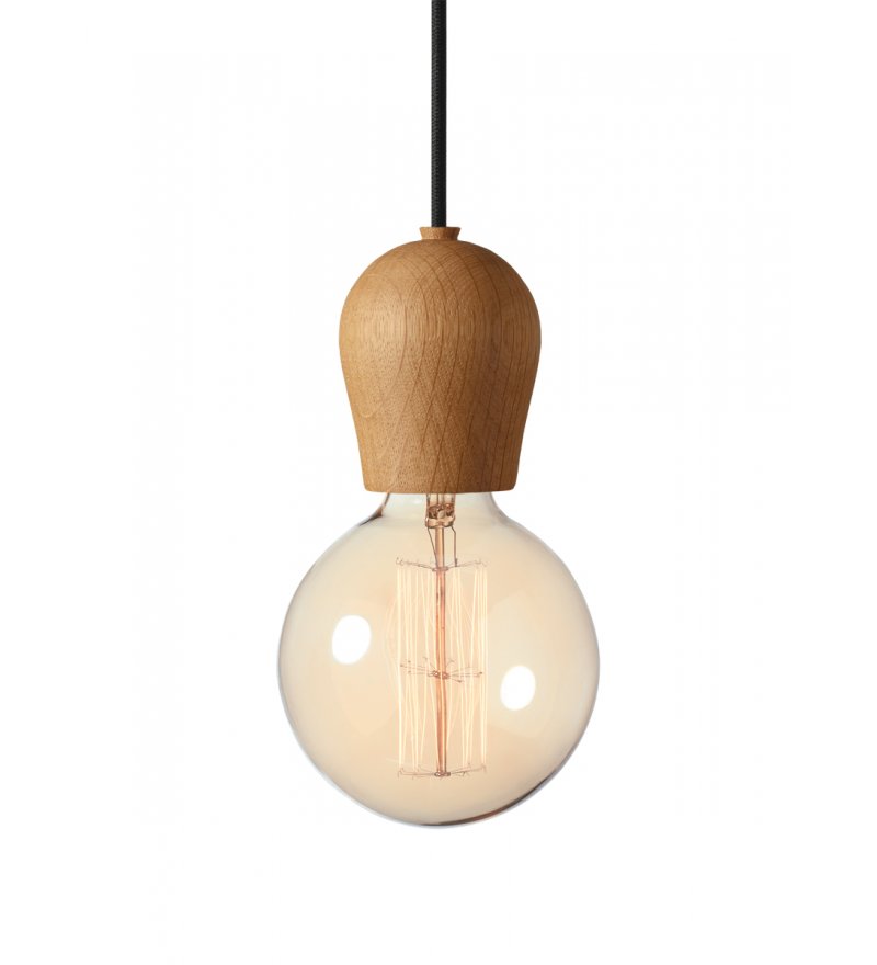 Lampa Bright Sprout Nordic Tales - dąb olejowany + czarny przew&oacute;d