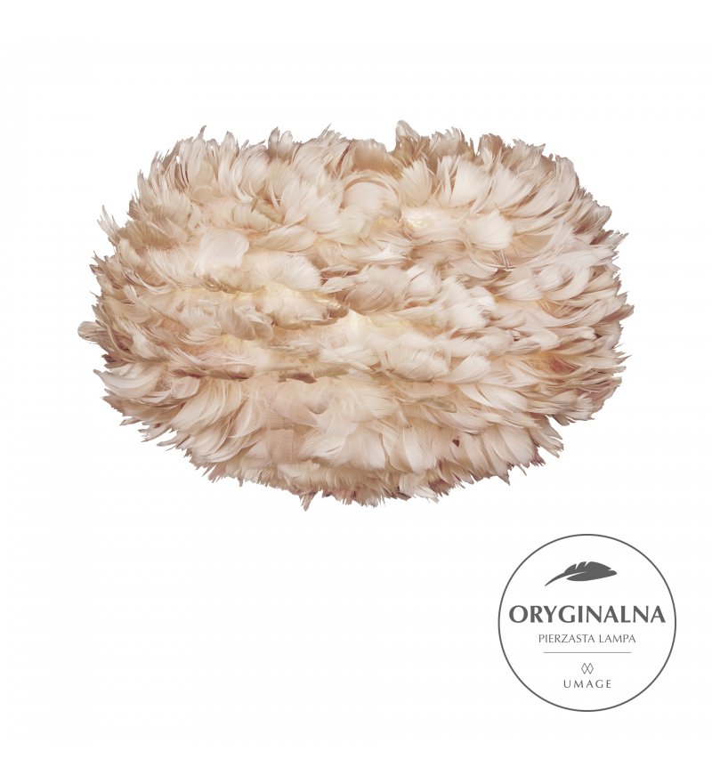 Lampa z pi&oacute;r Eos medium Light Brown UMAGE - jasnobrązowy