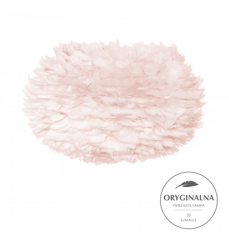 Lampa z pi&oacute;r Eos medium Light Rose UMAGE - blador&oacute;żowa