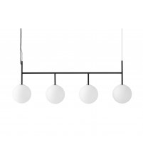 Lampa wisząca TR Bulb Menu - poczwórna, czarna matowa, ze ściemniaczem