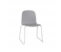 Krzesło drewniane na stalowych nogach VISU SLED BASE CHAIR Muuto - różne kolory