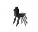Krzesło VISU TUBE BASE CHAIR Muuto - czarne