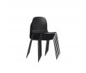 Krzesło VISU TUBE BASE CHAIR Muuto - czarne