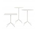Stolik kawowy Still Muuto - średnica 75 cm, wysokość 95 cm, biały blat/biała podstawa