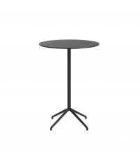 Stolik kawowy Still Muuto - średnica 75 cm, wysokość 105 cm, czarny blat/czarna podstawa