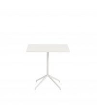 Stolik kawowy Still Muuto - 75 cm x 65 cm, wysokość 73 cm, biały blat/biała podstawa