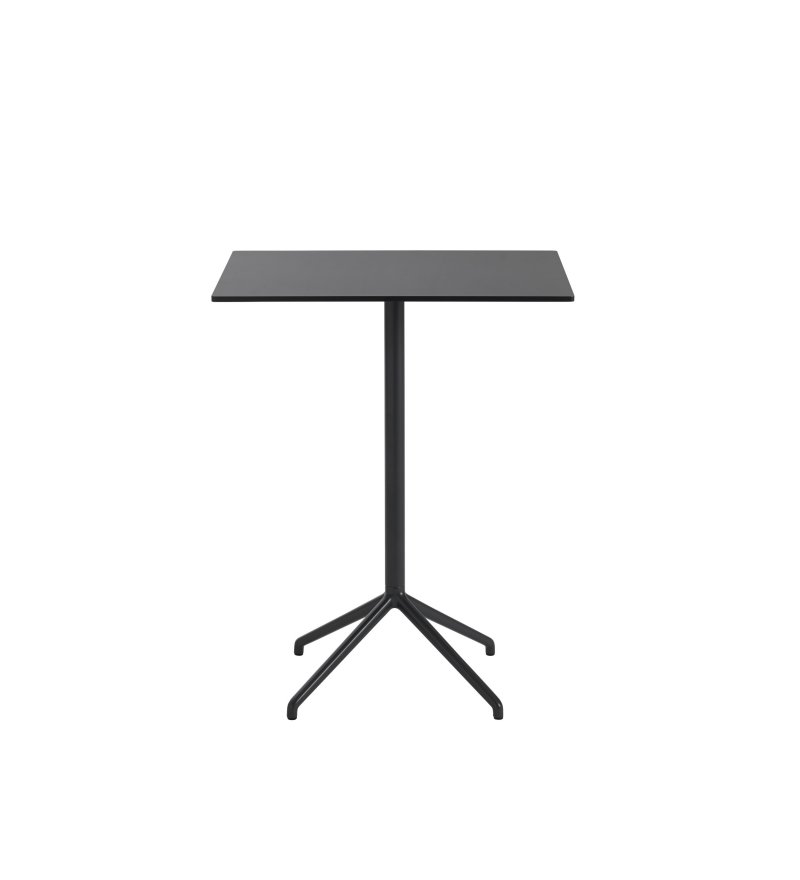 Stolik kawowy Still Muuto - 75 cm x 65 cm, wysokość 95 cm, czarny (linoleum) blat/czarna podstawa
