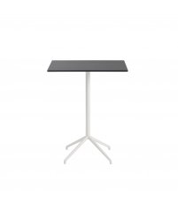 Stolik kawowy Still Muuto - 75 cm x 65 cm, wysokość 95 cm, czarny (linoleum) blat/biała podstawa