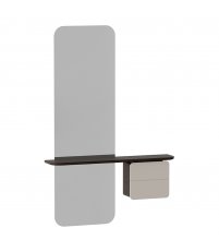 Lustro z szafką i p&oacute;łką One More Look UMAGE - dark oak, perłowa biel