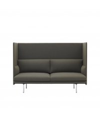 Sofa 2-osobowa OUTLINE HIGHBACK MUUTO - aluminiowa podstawa, r&oacute;żne kolory