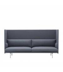 Sofa 3-osobowa OUTLINE HIGHBACK MUUTO - aluminiowa podstawa, tkanina Remix