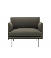 Fotel tapicerowany OUTLINE CHAIR MUUTO - aluminiowa podstawa, różne kolory