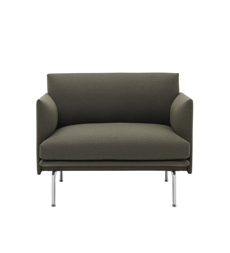 Fotel tapicerowany OUTLINE CHAIR MUUTO - aluminiowa podstawa, r&oacute;żne kolory