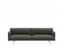 Sofa 3-osobowa OUTLINE MUUTO - aluminiowa podstawa, różne kolory