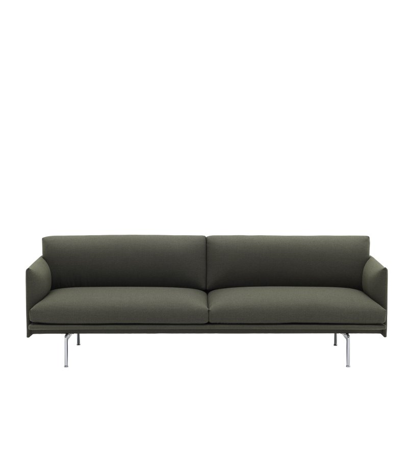 Sofa 3-osobowa OUTLINE MUUTO - aluminiowa podstawa, r&oacute;żne kolory