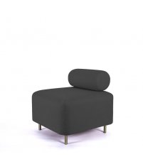 Fotel Bovari ENOstudio - szary, tkanina Nobilia 94